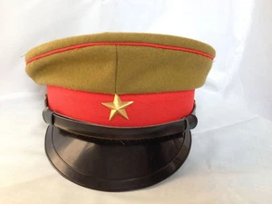 WWII Imperial Japanese Army Officer's Wool Visor Crusher Cap Hat Size M - Picture 1 of 6