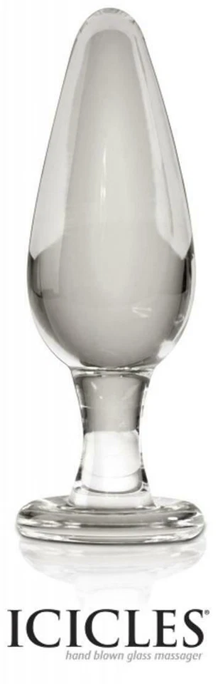 Plug Anale in vetro trasparente dilatatore mini dildo fallo liscio butt glass - Immagine 1 di 4