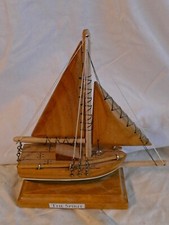 Wood ship "The Spirit" nautical theme room man cave handmade wooden boat with w