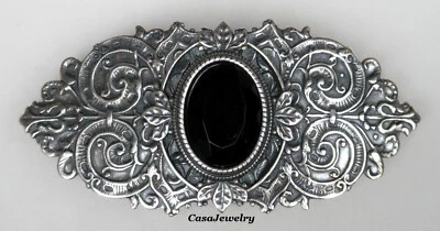 #1018 ANT'D S/S CHAPADO 80 MM HECHO EN FRANCIA CLIP DE PASADOR CON BISEL DE 25x18 mm Foto 1 de 4