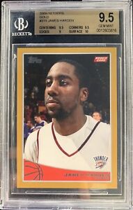 2009 Topps GOLD James Harden BGS 9.5 POP 1 #319 Rookie Rc 10 Surface