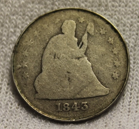 1843O seated quarter Cover