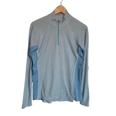 Patagonia Top Women Large Blue 1/4 Zip Capilene Performance Base Layer Active - Image 1 of 4