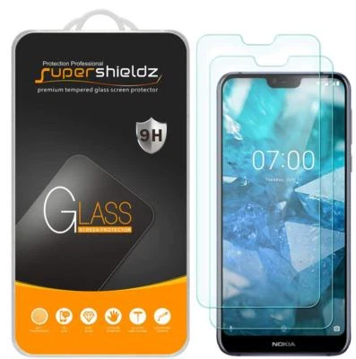 2X Protector de pantalla de vidrio templado Supershieldz para Nokia 7.1 Foto 1 de 4