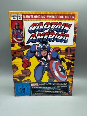 Marvel Vintage Dr. Strange Captain America Limited Mediabook Cover B Blu-ray Ovp - Bild 1 von 2