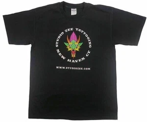 STUDIO ZEE TATTOOING vintage TATTOO INK t shirt NEW HAVEN CT Connecticut Large - Picture 1 of 7