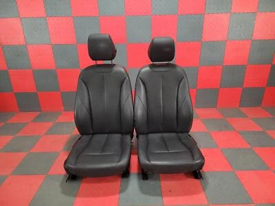 15-16 BMW 428i F36 4 puertas Gran Coupé *PAR* Juego de asientos delanteros de cuero negro 8 vías Pwr Foto 1 de 4