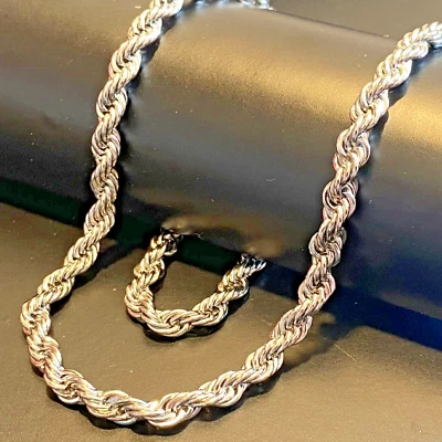 Collana in acciaio inox da uomo di 45 cm catenina catena spirale girocollo donna - Immagine 1 di 4