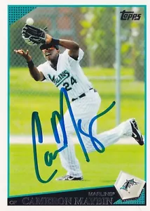 Cameron Maybin Signed 2009 Topps Card #398 Padres Marlins Astros Cubs Autograph - Picture 1 of 12