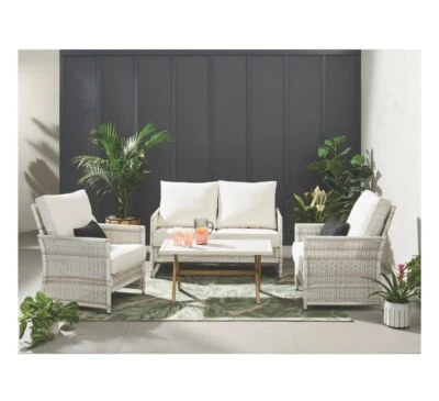 Home and Garden 4 piece wicker outdoor set - Image 1 of 4