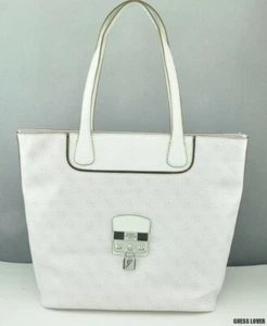 Guess Damen Neu mit Etikett Handtasche Tasche Rosata Hewitt weiß mehrere Tragetaschen SCHNELLER VERSAND! - Bild 1 von 7