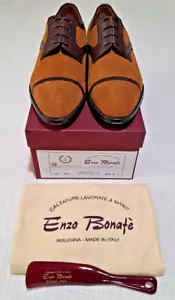 Enzo Bonafe Anzugschuhe 10,5 US 9,5 UK Hidro Nussbaum Vitello Melze Art 3834 Neu - Bild 1 von 4