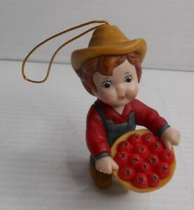 Campbell's Soup Kids Christmas Ornament Farmer Boy with basket of Tomatoes 2008
