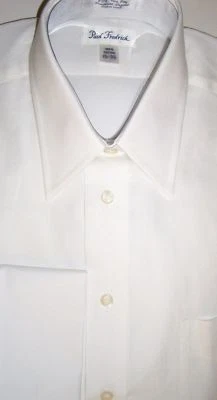 Camisa Oxford Paul Fredrick Años 80 Dos Capas Pinpoint Blanca Monograma RDT 15-35 Foto 1 de 2