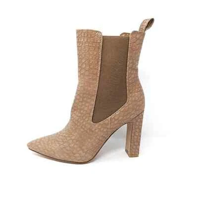 Billini Shoes Womens 8 Boots Allie Faux Leather Croc Pointed Toe Ankle Heel  - image 1 of 4