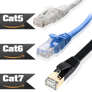 6ft 10ft 25ft 50ft 100ft Cat5e CAT6 Cat7 Ethernet Network Lan Cable 1000Mbps lot - Picture 1 of 11