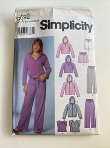 Simplicity Pattern 5692 Knit Top/Pants/Shorts/Jacket Size A (7 to 16) UNCUT ab8 - Picture 1 of 2