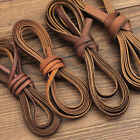 2M Flat/Round Leather Cord Rope DIY Hand Woven Bracelet Necklace Jewelry String