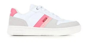 NIB WOMEN'S LEVIS DRIVE LO SNEAKERS WHITE/CEMENT/PINK SHOES SZ 9 M - Picture 1 of 9
