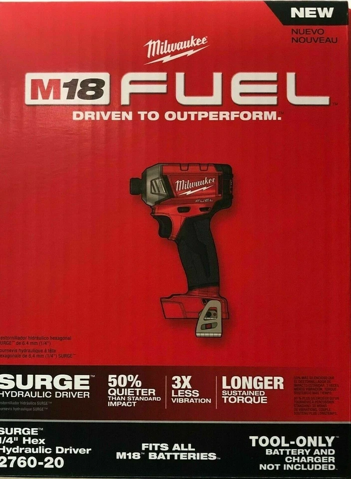 Milwaukee M18 FUEL SURGE 1/4" Hex Hydraulic Driver Cordless Brushless 2760-20  - Image 1 of 1