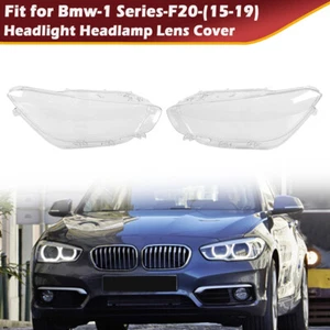 Par de cubiertas de faros carcasa de lentes de plástico para BMW F20 2015~19 - Imagen 1 de 8