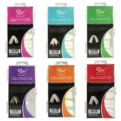 New Star Nails Assorted tips x100