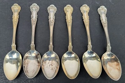 Gorham Cambridge Sterling 1899 cucharas 5-3/8" con monograma 95 gramos CANTIDAD 6 Foto 1 de 4