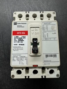 Disyuntor Cutler-Hammer HFD3015L 15 Amp 65k 600 Vac - Imagen 1 de 6