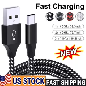 USB Cable Type C Cord Fast Charger For Samsung Galaxy S9 S10 S20 Note 9 10 20 - Picture 1 of 9