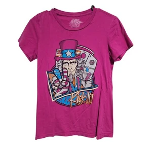 Camiseta Sweet Radical Niñas Talla Grande Gráfico Fucsia Diseño Kick It Tío Sam - Imagen 1 de 4
