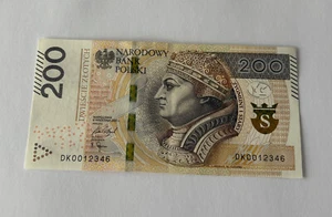 POLAND  2021- 200 ZL -FANCY S/N -CONSECUTIVE NOTE ( 1 OF 3 ) - UNC - Picture 1 of 2