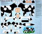 1 Yard Cotton Fabric - Qt Fabrics Sew & Go Iv Udderly Adorable Cow Stuffie Panl