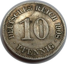 10 Pfennig 1908 (E) ## DE2-A1