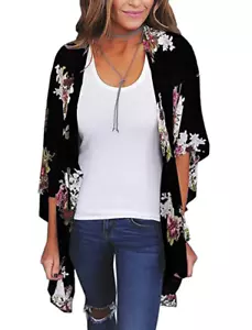 Ecowish Women Floral Print Open Front Cardigan Multi Size XXL 6827 - Picture 1 of 1