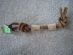 Aussie 100% Natural Fibre Jute 12" Rope Fetch/Chew Toy NWT - Picture 1 of 8