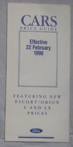 February 1990 Ford Escort & Orion range Price List Pub. No. FA900 - Picture 1 of 1