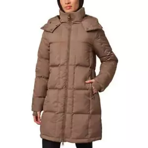 Mondetta Square Quilted Down Parka, Brown, XL - Picture 1 of 7