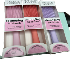 3 NEW Tangle Teezer Detangling Hairbrush - Straight & Curly /Fine and Fragile