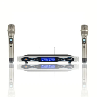 2CH UHF Handheld Wireless Microphones System 2 Channel Frequency Karaoke Mics - Image 1 of 4