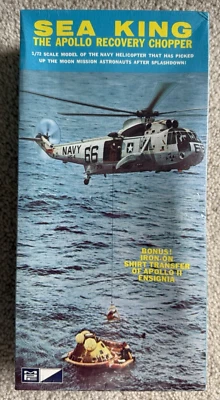 MPC Sea King Apollo Recovery Chopper 1/72 Scale Model Kit 1504-150 (1970) Sealed - Image 1 of 4