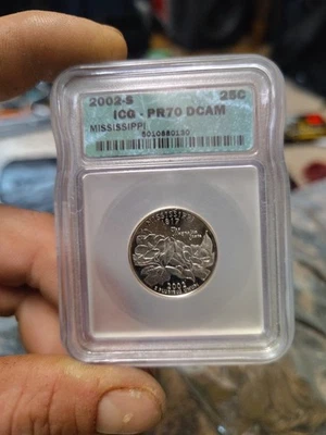 2002-S Deep Cameo Proof Silver 'Mississippi' Statehood Washington Quarter - Image 1 of 2