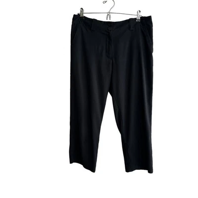 Pantalones DriFIT Nike Golf Negros Recortados Tobillo Ancho Pierna Recta Talla 8 Foto 1 de 4