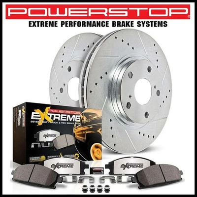 Kit de rotor y pastillas de freno ranurado delantero PowerStop Z36 Extreme 2008-2020 GMC Yukon XL Foto 1 de 4