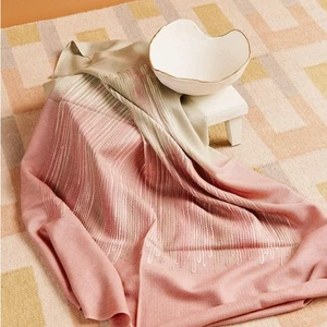 Schnittlauch Ombre handstrukturierter Handwebstuhl weicher Merino Überwurf - Bild 1 von 7