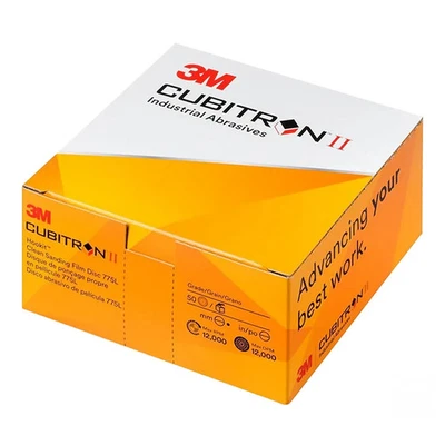 3M 47082 CUBITRON II CLEAN SANDING FILM DISC 775L, 150MM, GRIT: 320 (50 PACK)