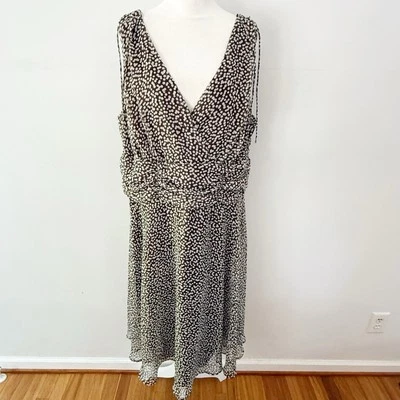 Vestido Midi Vintage Mujer Y2K Lunares 18W Informal Clásico Marrón Chocolate Trabajo Foto 1 de 4