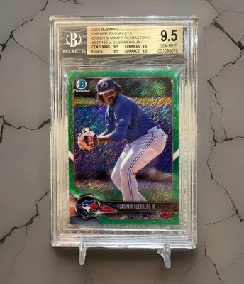 2018 Bowman Chrome Prospect Vladimir Guerrero Jr. зеленая /99, BGS 9.5 Gem как новая RC - Изображение 1 из 2