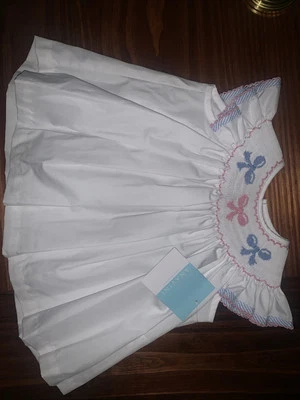 Vestido Anavini Bows Seersucker Talla 12M Foto 1 de 4
