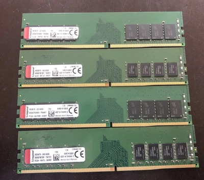 KINGSTON 32GB (4x8GB) DDR4-2133 Desktop Memory RAM (KVR21N15S8/8) - Image 1 of 2