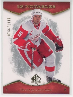 2007  SP Authentic #142 Nicklas Lidstrom  SN0766/1999 Detroit Red Wings - Image 1 of 2